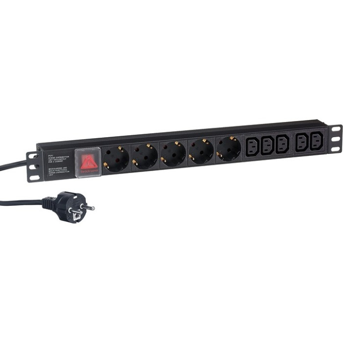 Блок розеток EXEGATE SERVERPRO PDU-19H009 AL-5C135S-EU2,5CU-SW EX280867RUS